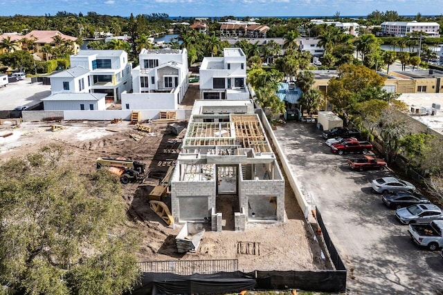 drone / aerial view with a residential view