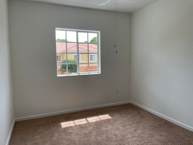 spare room featuring carpet floors