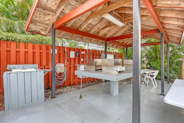 view of patio with a gazebo