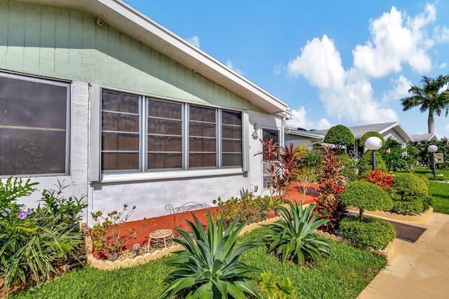 view of home's exterior featuring stucco siding