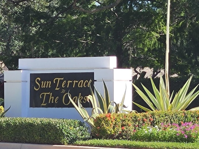 view of community sign