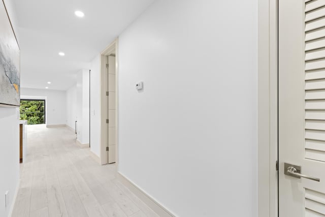 hallway featuring light hardwood / wood-style flooring