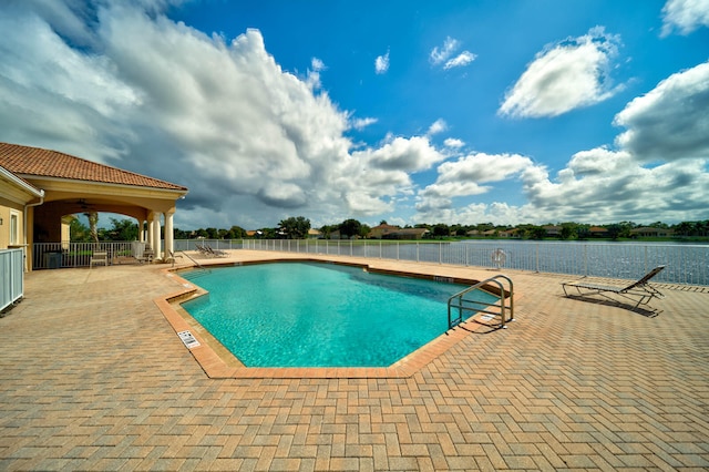 view of pool with a patio area