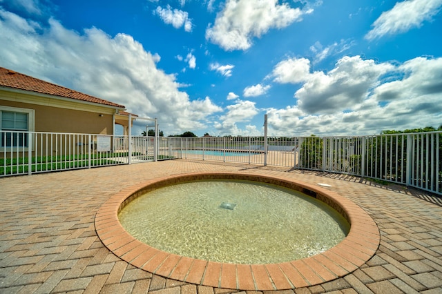 view of pool with a patio