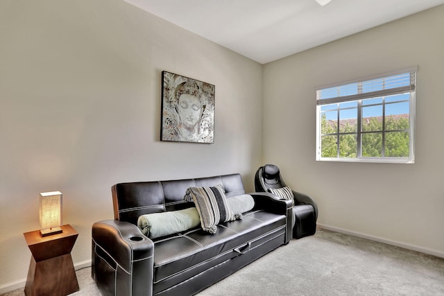 view of carpeted living room