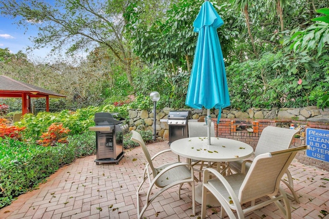 view of patio / terrace featuring grilling area