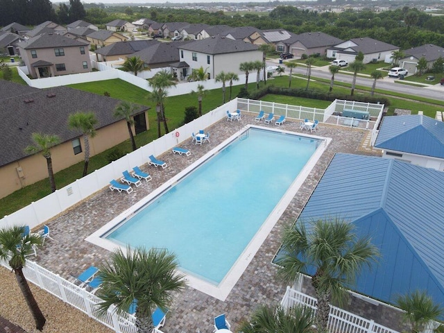 view of pool featuring a patio area