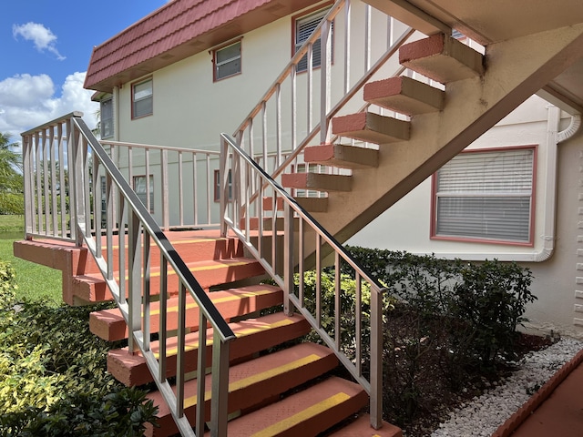 view of stairs