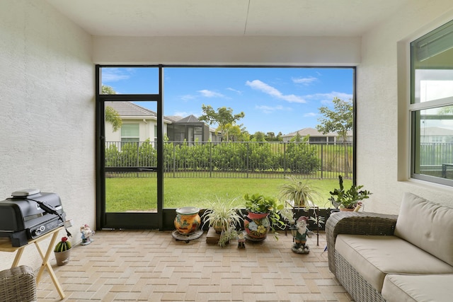 view of sunroom