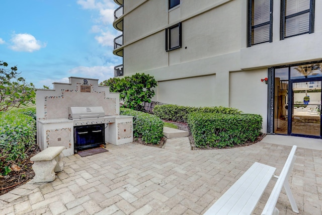 view of patio with grilling area