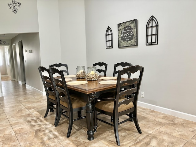 view of dining room