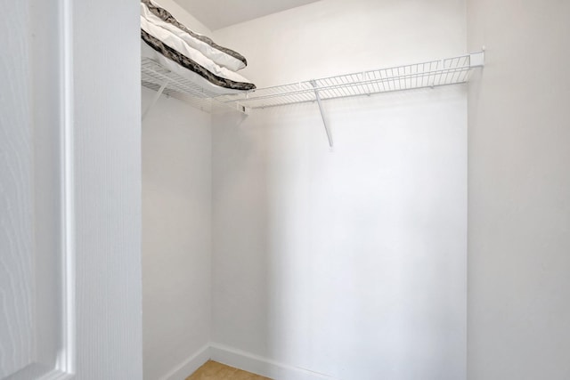 view of walk in closet