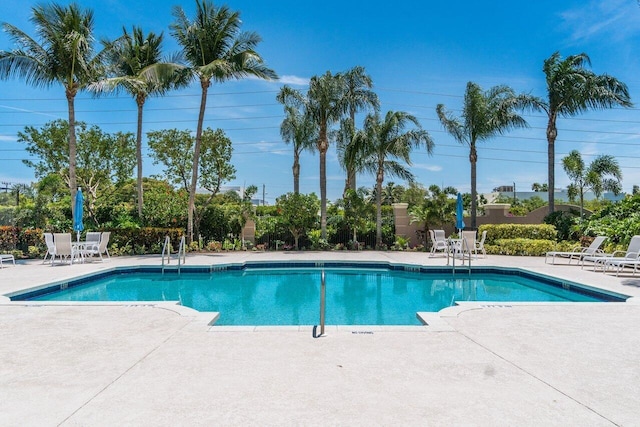 view of pool with a patio