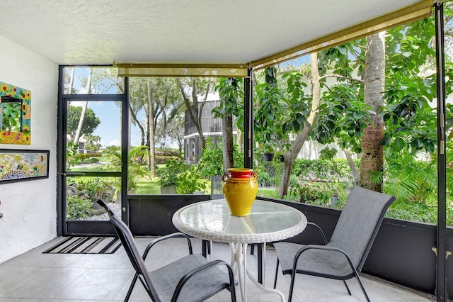 sunroom with a wealth of natural light