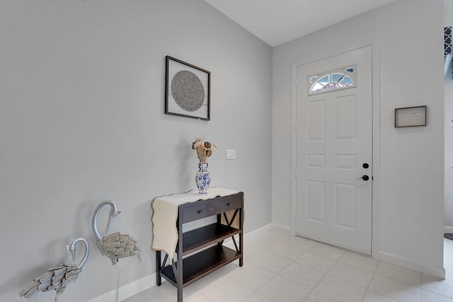 view of tiled entryway