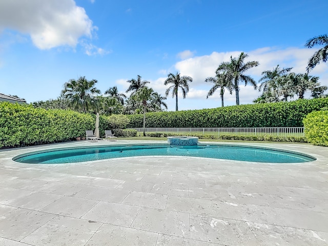 view of pool featuring a patio area