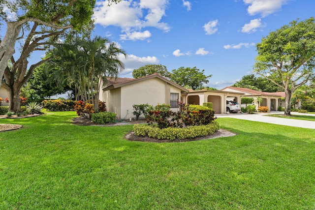 view of front of house with a front yard