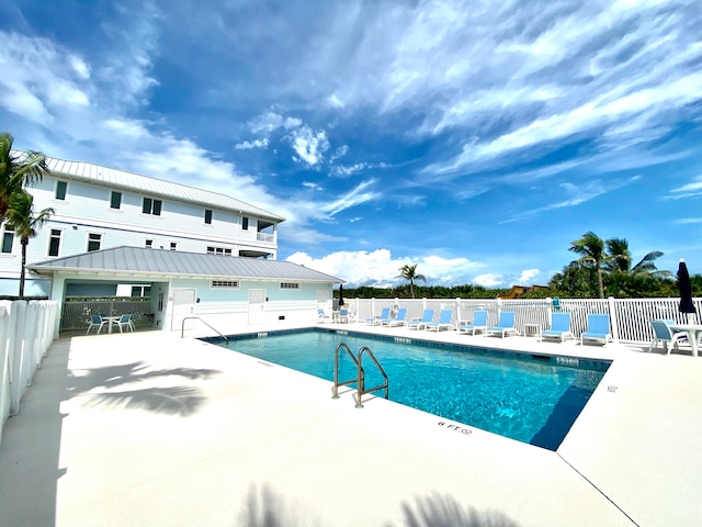 view of pool with a patio