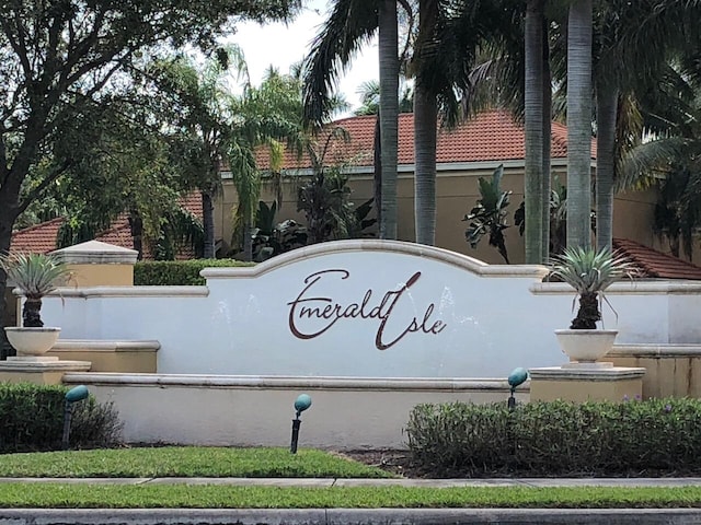 view of community sign