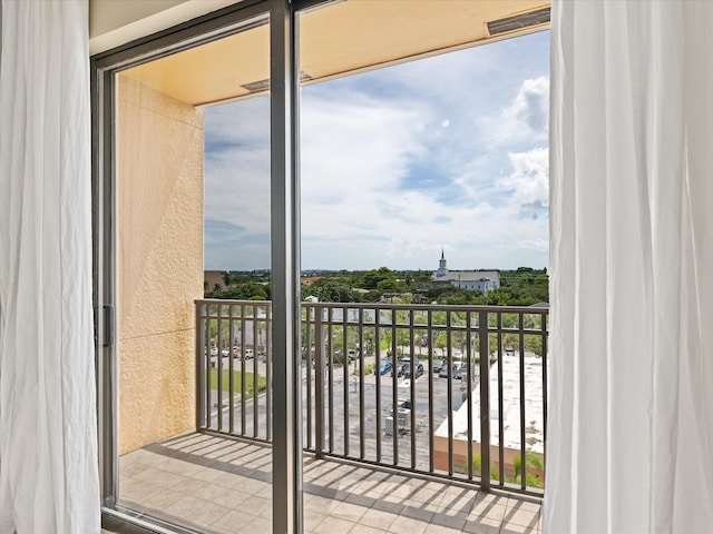 view of balcony