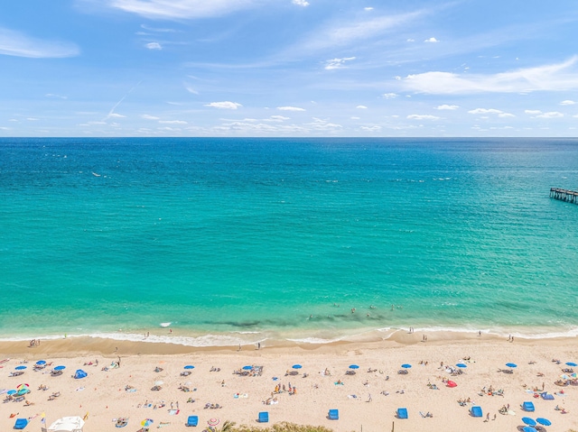 water view with a view of the beach