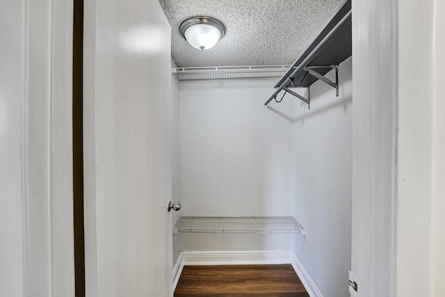 spacious closet with wood finished floors