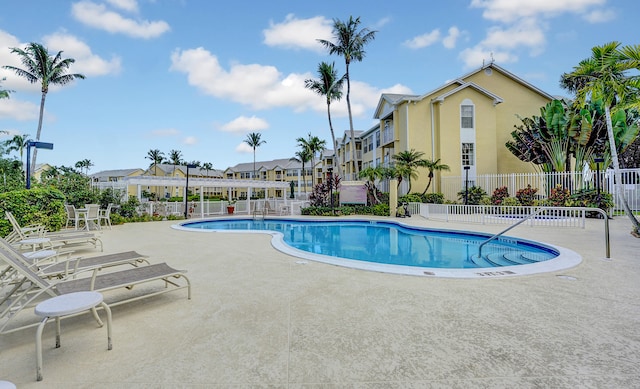 view of pool with a patio