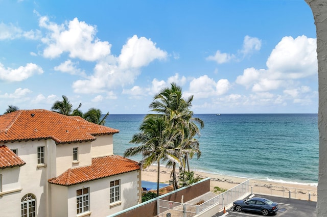 water view with a beach view