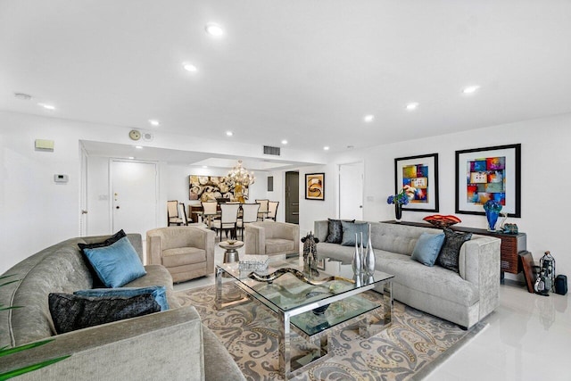 600 S Ocean Blvd Unit 1207, Boca Raton, FL 33432 - living room featuring recessed lighting