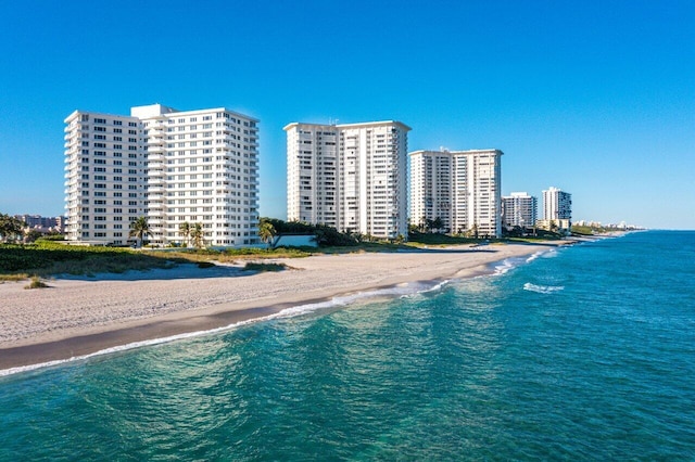 exterior space with a view of the beach