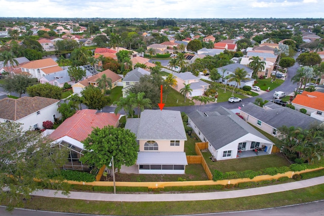 drone / aerial view featuring a residential view