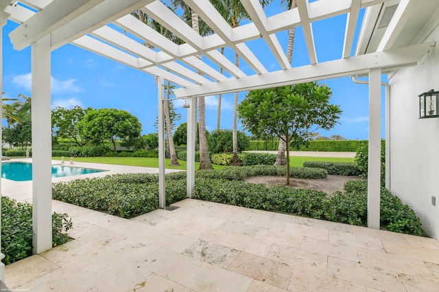 view of patio / terrace with a pergola