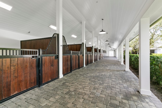 view of horse barn