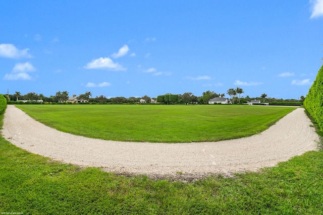 view of home's community with a lawn