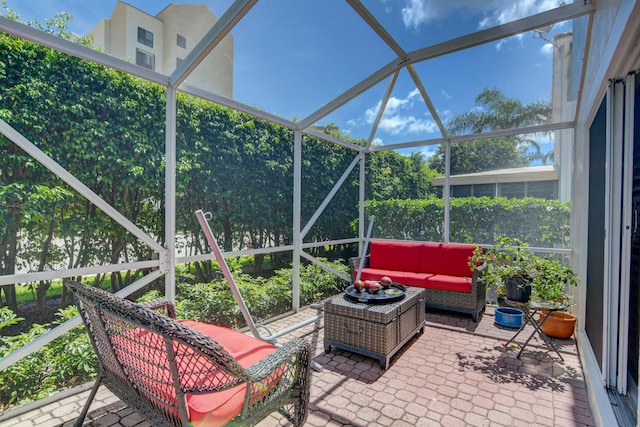 view of sunroom