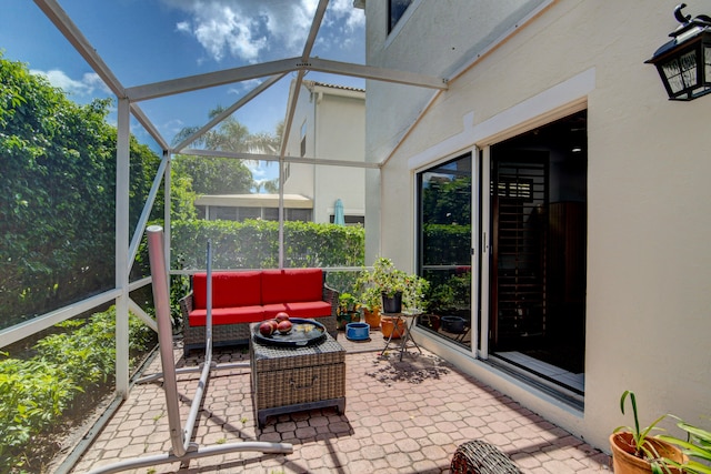 sunroom with plenty of natural light