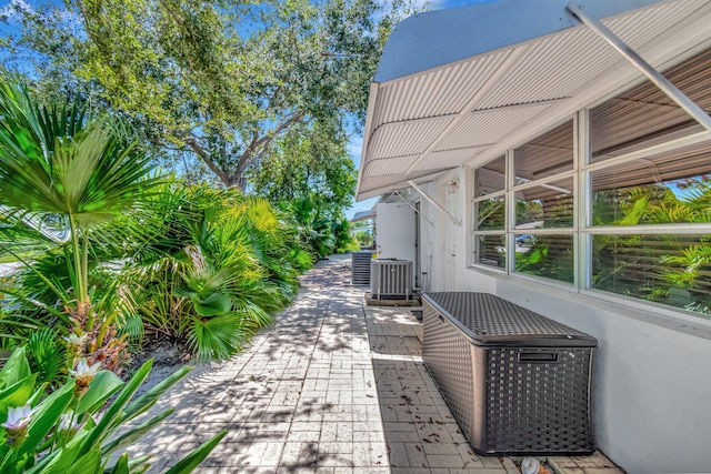 view of patio / terrace featuring central AC