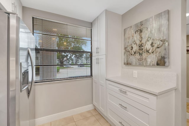 interior space with tile patterned flooring