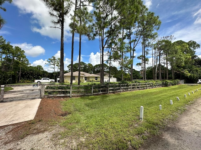 view of community featuring a yard