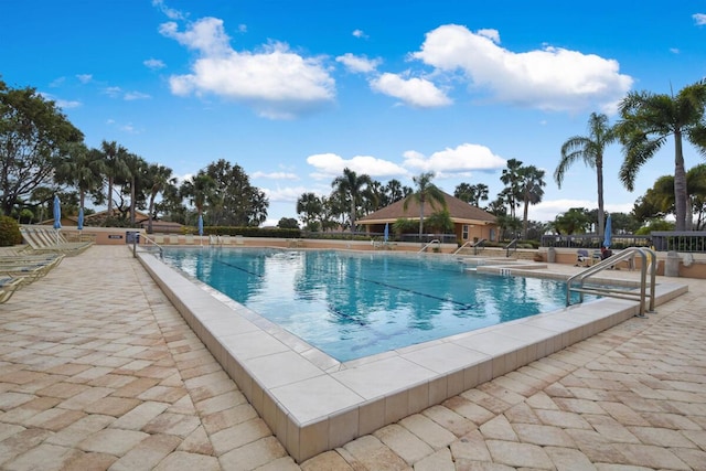 view of pool with a patio area