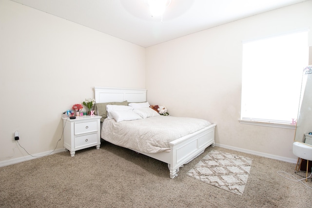 view of carpeted bedroom