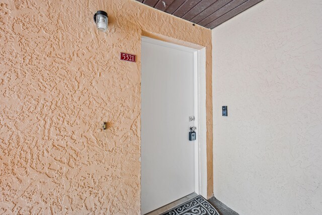 view of doorway to property