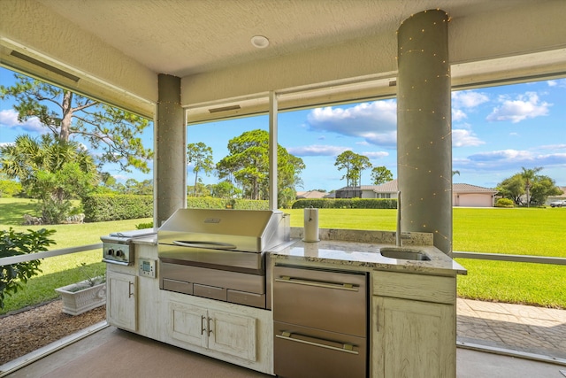 view of sunroom