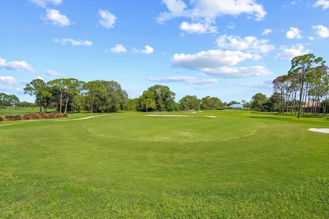 view of property's community featuring a lawn