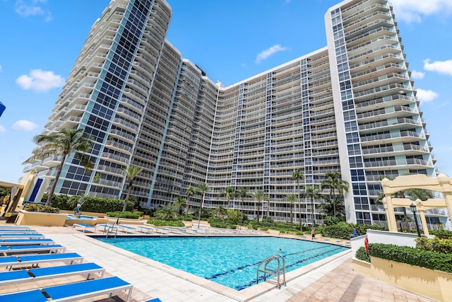 view of pool with a patio area