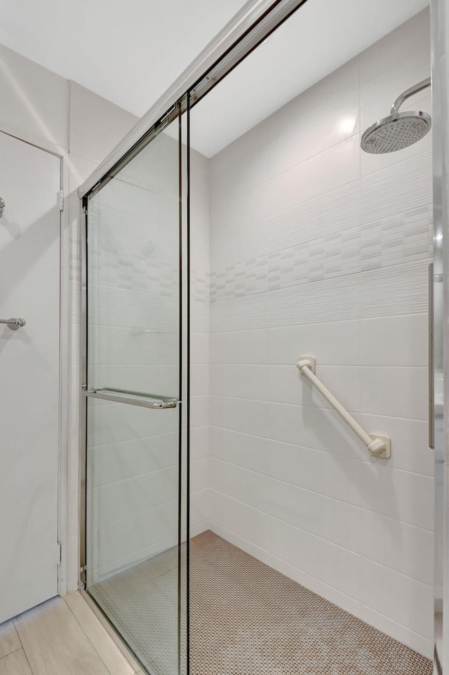 bathroom with an enclosed shower