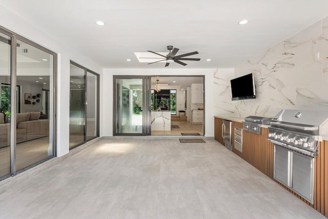 16436 Bridlewood Cir E, Delray Beach, FL 33445 - view of patio with ceiling fan