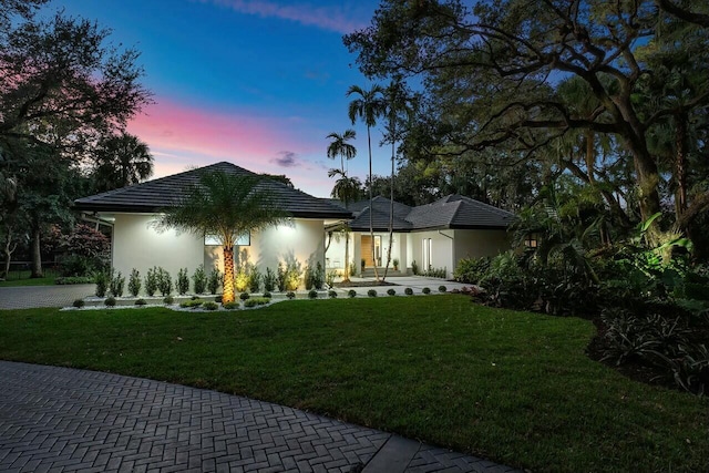 16436 Bridlewood Cir E, Delray Beach, FL 33445 - view of front of property featuring stucco siding and a front yard