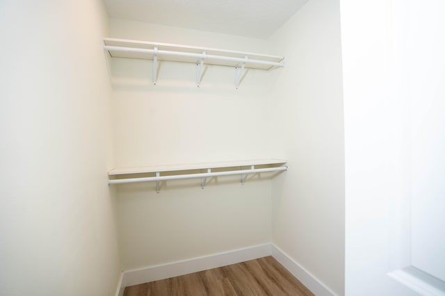 spacious closet featuring hardwood / wood-style floors