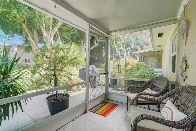 view of sunroom